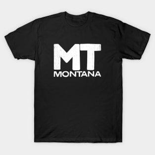 MT Montana State Vintage Typography T-Shirt